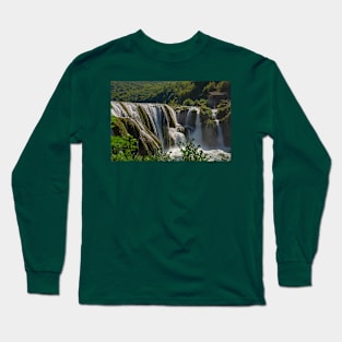 Strbacki Buk Waterfall in Bosnia Long Sleeve T-Shirt